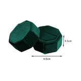 Maxbell Ring Box Holder Case Elegant and Luxurious Display Box for Engagement Gifts Dark green