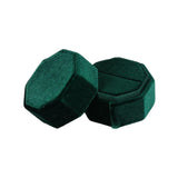 Maxbell Ring Box Holder Case Elegant and Luxurious Display Box for Engagement Gifts Dark green