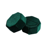 Maxbell Ring Box Holder Case Elegant and Luxurious Display Box for Engagement Gifts Dark green