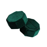 Maxbell Ring Box Holder Case Elegant and Luxurious Display Box for Engagement Gifts Dark green