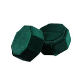 Maxbell Ring Box Holder Case Elegant and Luxurious Display Box for Engagement Gifts Dark green
