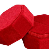 Maxbell Ring Box Holder Case Elegant and Luxurious Display Box for Engagement Gifts Red