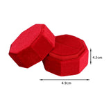 Maxbell Ring Box Holder Case Elegant and Luxurious Display Box for Engagement Gifts Red