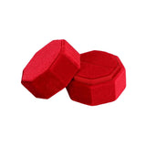 Maxbell Ring Box Holder Case Elegant and Luxurious Display Box for Engagement Gifts Red