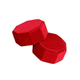 Maxbell Ring Box Holder Case Elegant and Luxurious Display Box for Engagement Gifts Red