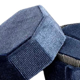 Maxbell Ring Box Holder Case Elegant and Luxurious Display Box for Engagement Gifts Gray blue