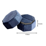 Maxbell Ring Box Holder Case Elegant and Luxurious Display Box for Engagement Gifts Gray blue