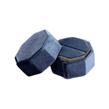 Maxbell Ring Box Holder Case Elegant and Luxurious Display Box for Engagement Gifts Gray blue