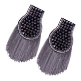 Maxbell Tassel Link Chain Epaulet Uniform Accessories Decorative Retro for Ceremony Gray