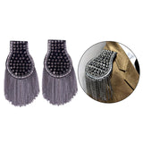 Maxbell Tassel Link Chain Epaulet Uniform Accessories Decorative Retro for Ceremony Gray