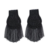 Maxbell Tassel Link Chain Epaulet Uniform Accessories Decorative Retro for Ceremony Black