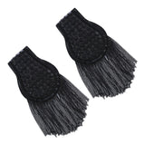 Maxbell Tassel Link Chain Epaulet Uniform Accessories Decorative Retro for Ceremony Black