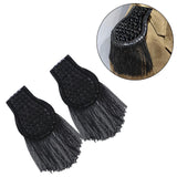 Maxbell Tassel Link Chain Epaulet Uniform Accessories Decorative Retro for Ceremony Black
