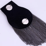 Maxbell Tassel Link Chain Epaulet Uniform Accessories Decorative Retro for Ceremony Black