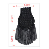 Maxbell Tassel Link Chain Epaulet Uniform Accessories Decorative Retro for Ceremony Black