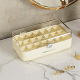 Maxbell Multipurpose Earring Display Case Necklace Holder Double Layers for Rings Beige