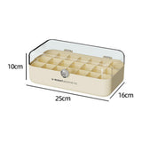 Maxbell Multipurpose Earring Display Case Necklace Holder Double Layers for Rings Beige