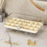 Maxbell Multipurpose Earring Display Case Necklace Holder Double Layers for Rings Clear