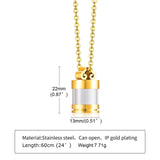 Maxbell Memorial Pendant Necklace Perfume Bottle for Ashes Keepsake Jewelry Fashion Aureate