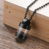 Maxbell Memorial Pendant Necklace Perfume Bottle for Ashes Keepsake Jewelry Fashion Black