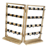 Maxbell Earrings Display Stand with 32 Hooks Multipurpose Ring Organizer for Desktop