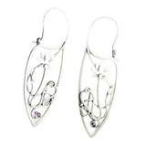 Maxbell Chic Earrings Eardrop Antique Flower Jewelry for Dress up Women Girls Party Purple