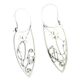 Maxbell Chic Earrings Eardrop Antique Flower Jewelry for Dress up Women Girls Party Green