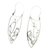 Maxbell Chic Earrings Eardrop Antique Flower Jewelry for Dress up Women Girls Party Green