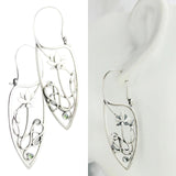 Maxbell Chic Earrings Eardrop Antique Flower Jewelry for Dress up Women Girls Party Green