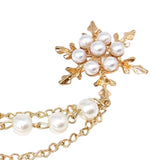 Maxbell Snowflakes Brooch Tassel Chain Gifts Popular Suit Coat Brooch for Dance
