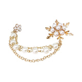 Maxbell Snowflakes Brooch Tassel Chain Gifts Popular Suit Coat Brooch for Dance