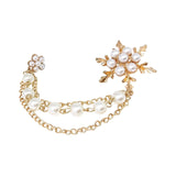 Maxbell Snowflakes Brooch Tassel Chain Gifts Popular Suit Coat Brooch for Dance
