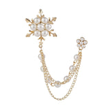 Maxbell Snowflakes Brooch Tassel Chain Gifts Popular Suit Coat Brooch for Dance