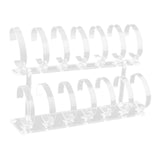 Maxbell Wrist Watch Displays Rack Holder Showcases Transparent Organizer Stand 2 Tier