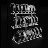 Maxbell Wrist Watch Displays Rack Holder Showcases Transparent Organizer Stand 3 Tier