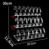 Maxbell Wrist Watch Displays Rack Holder Showcases Transparent Organizer Stand 3 Tier