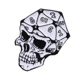 Maxbell Dice Skull Enamel Pin Brooch Trendy Metal for Clothing Shirt Jackets