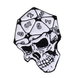 Maxbell Dice Skull Enamel Pin Brooch Trendy Metal for Clothing Shirt Jackets