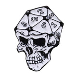 Maxbell Dice Skull Enamel Pin Brooch Trendy Metal for Clothing Shirt Jackets