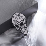 Maxbell Dice Skull Enamel Pin Brooch Trendy Metal for Clothing Shirt Jackets