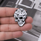 Maxbell Dice Skull Enamel Pin Brooch Trendy Metal for Clothing Shirt Jackets
