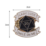 Maxbell Lady Luck Smiles On ME Brooch Pin Bag Badge Shirt Clothes Decor Style B
