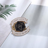 Maxbell Lady Luck Smiles On ME Brooch Pin Bag Badge Shirt Clothes Decor Style B