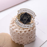 Maxbell Lady Luck Smiles On ME Brooch Pin Bag Badge Shirt Clothes Decor Style B