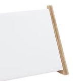Maxbell Wooden 10 Hooks Necklace Display Stand for Retail Stores Showroom Shelves White PU Leather