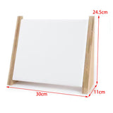 Maxbell Wooden 10 Hooks Necklace Display Stand for Retail Stores Showroom Shelves White PU Leather