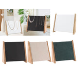 Maxbell Wooden 10 Hooks Necklace Display Stand for Retail Stores Showroom Shelves White PU Leather
