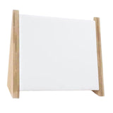 Maxbell Wooden 10 Hooks Necklace Display Stand for Retail Stores Showroom Shelves White PU Leather