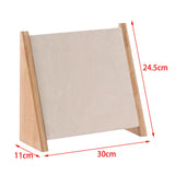 Maxbell Wooden 10 Hooks Necklace Display Stand for Retail Stores Showroom Shelves Beige Velvet