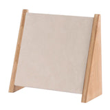 Maxbell Wooden 10 Hooks Necklace Display Stand for Retail Stores Showroom Shelves Beige Velvet